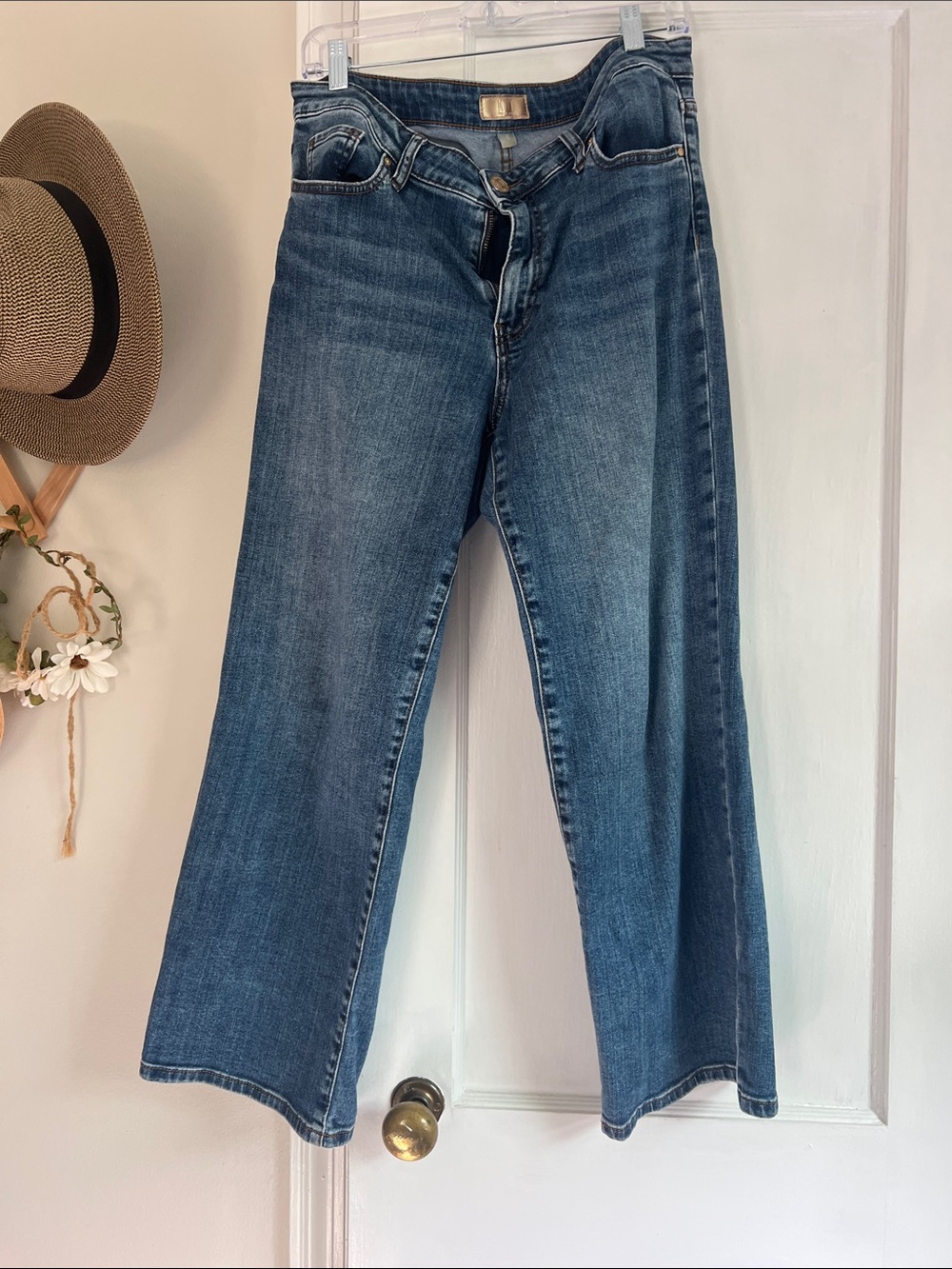 Kut from the Kloth Medium Blue Wide-Leg Jeans Charlotte Eco Wide Leg